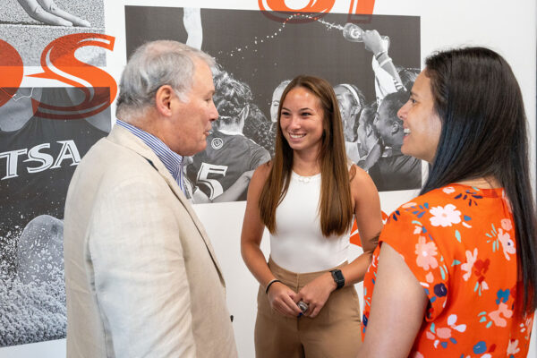 Mike Aresco and Lisa Campos have a chat with Zoë Lam