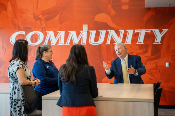 Mike Aresco speaks with UTSA Athletics staff