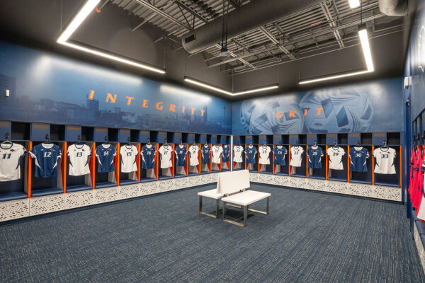 The UTSA Soccer locker room