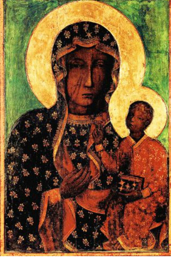 Painting of the Black Madonna of Częstochowa, Poland