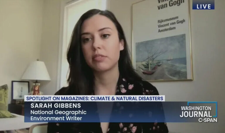 Sarah Gibbens discusses climate change on C-SPAN