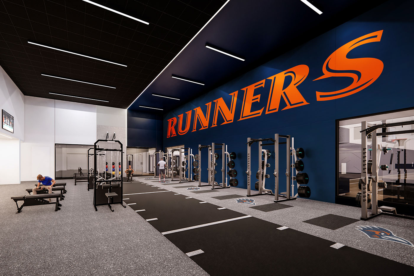 Rendering of the weight room