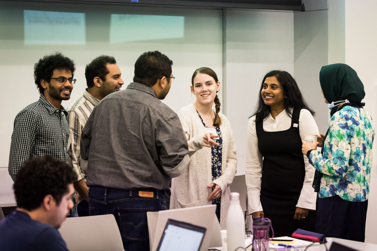 Dhireesha Kudithipudi chats with UTSA students