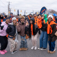 Students gather together