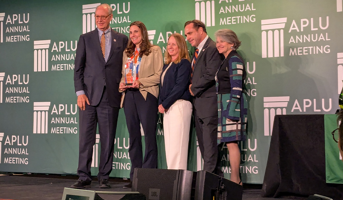 UT San Antonio leaders accept award from APLU