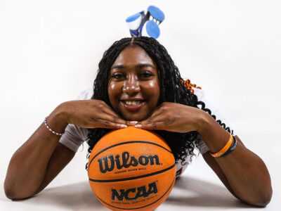 Idara Udo poses with basketball